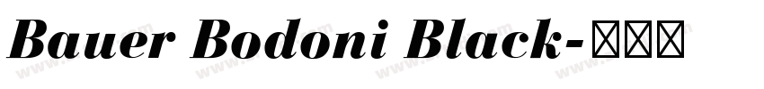 Bauer Bodoni Black字体转换